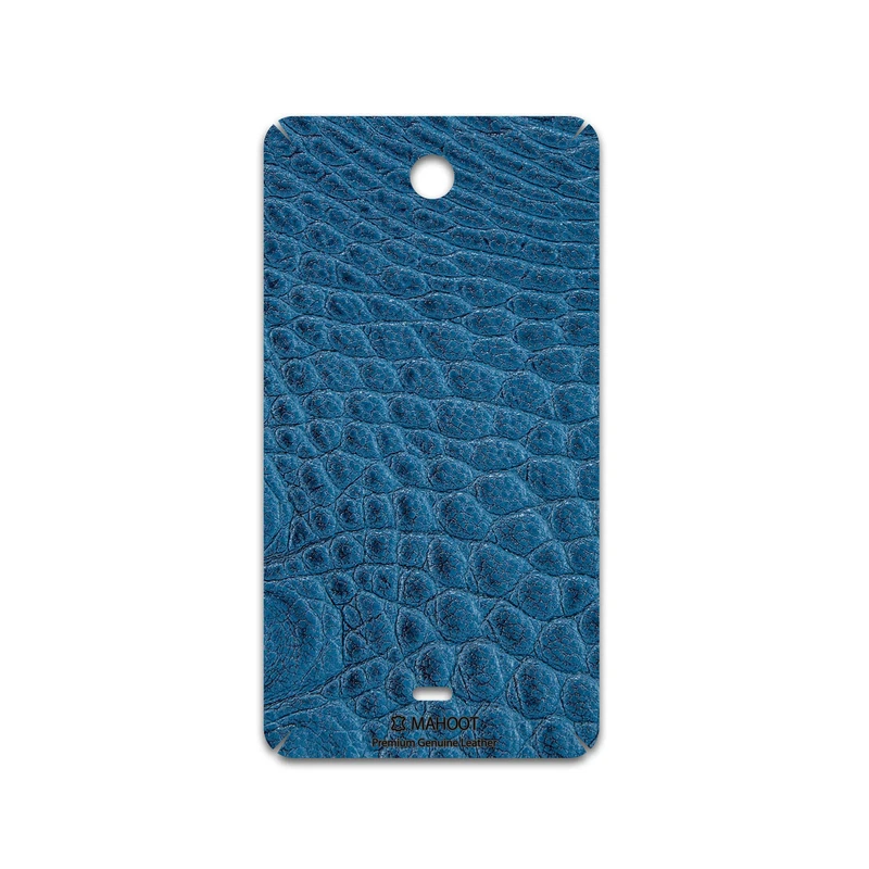 برچسب پوششی ماهوت مدل Blue-Crocodile-Leather مناسب برای گوشی موبایل مایکروسافت Lumia 430
