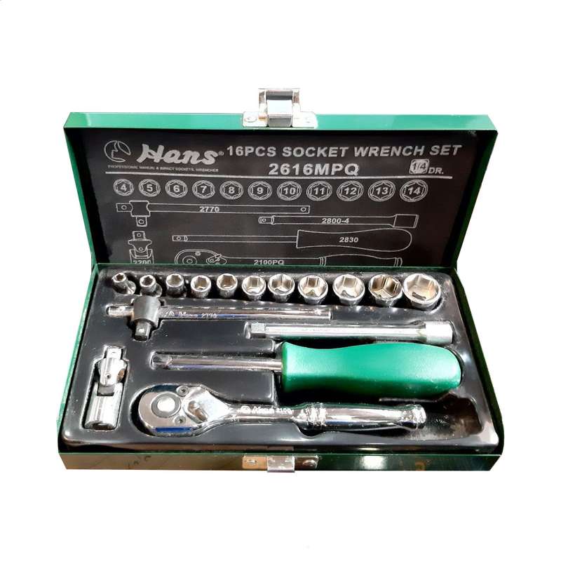 مجموعه 16 عددی اچار بکس هنس مدل 2616MPQ مجموعه 16 عددی اچار بکس هنس مدل 2616MPQ