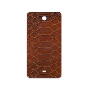 MAHOOT Brown-Snake-Leather Cover Sticker for microsoft Lumia 430