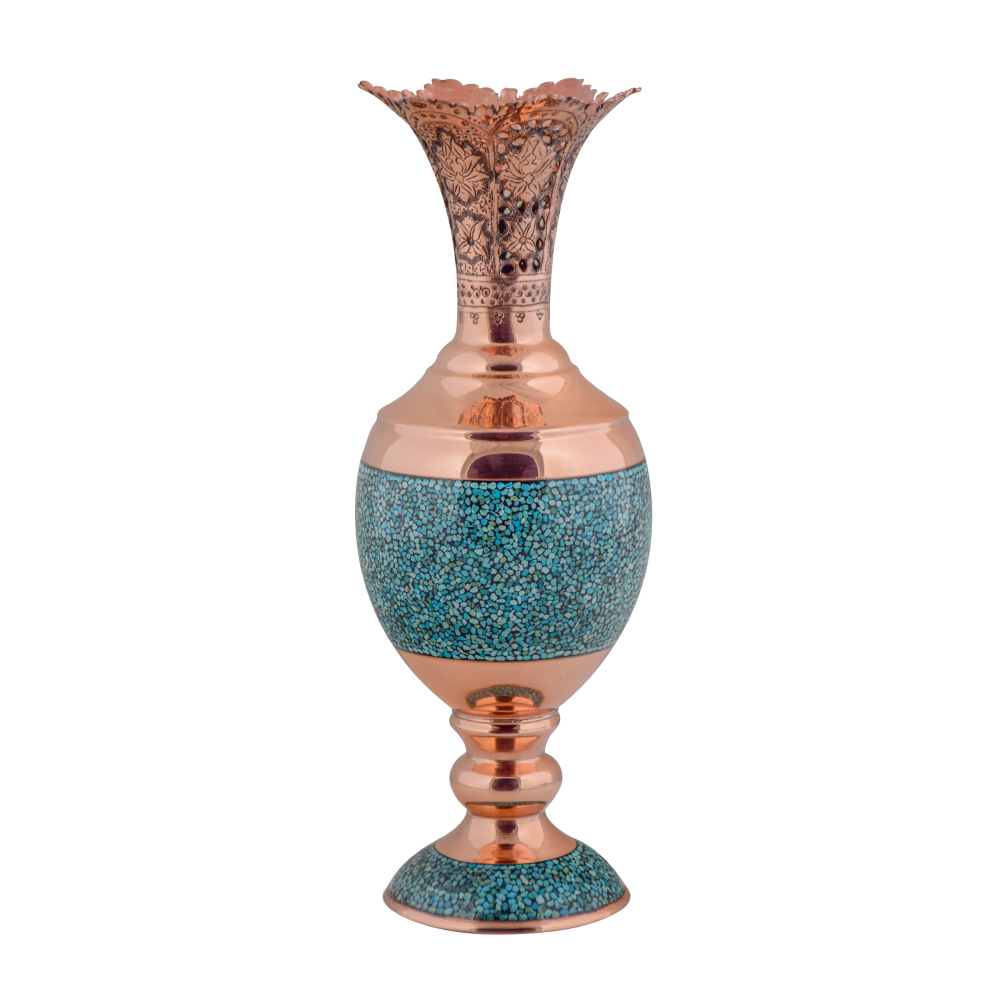 گلدان فیروزه کوبی آقاجانی مدل F057