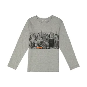 تی شرت پسرانه او وی اس مدل 000149087-GREY