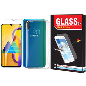 کاور مدل CL-001 مناسب برای گوشی موبایل سامسونگ Galaxy M30s به همراه محافظ صفحه نمایش Hard and Thick