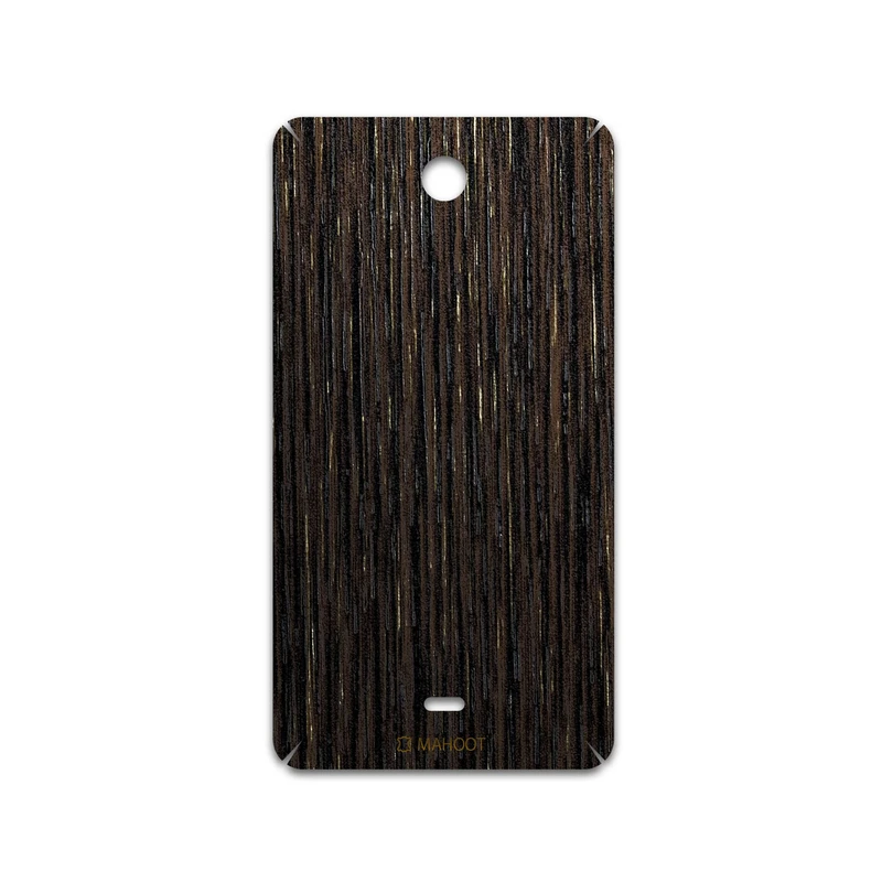 برچسب پوششی ماهوت مدل Dark-Gold-Stripes-Wood مناسب برای گوشی موبایل مایکروسافت Lumia 430