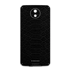 MAHOOT Black-Snake-Leather Cover Sticker for Motorola Moto C Plus