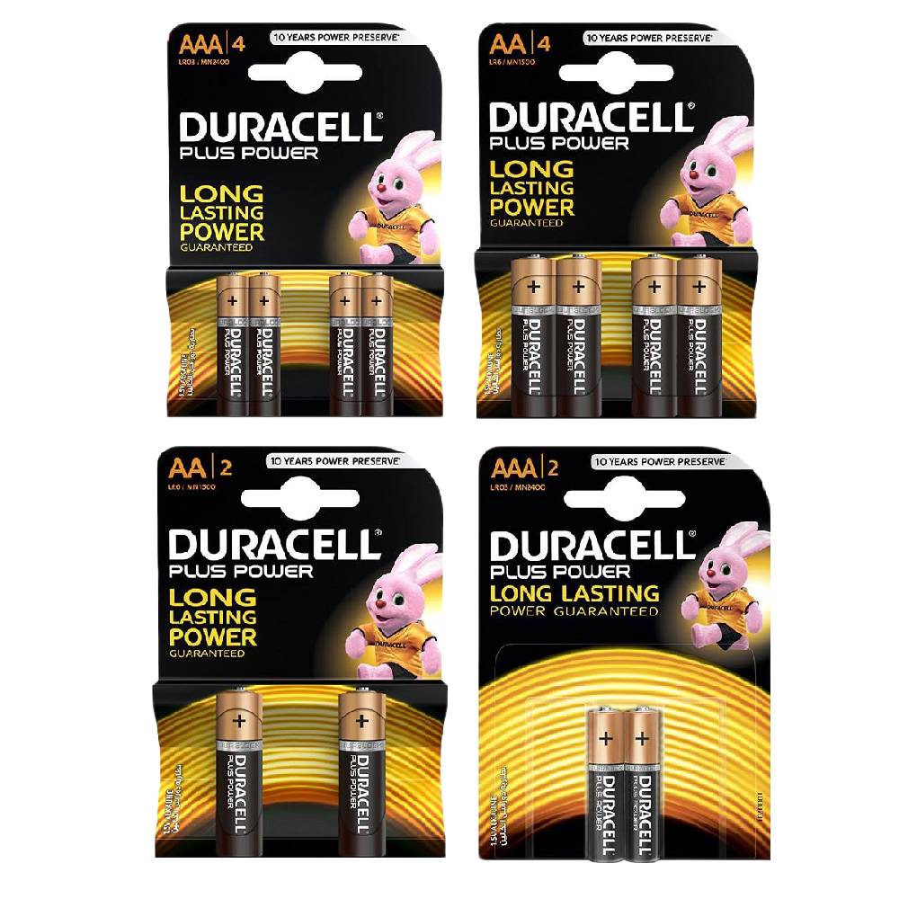 باتری قلمی و نیم قلمی دوراسل مدل Plus Power Duralock بسته 12 عددی