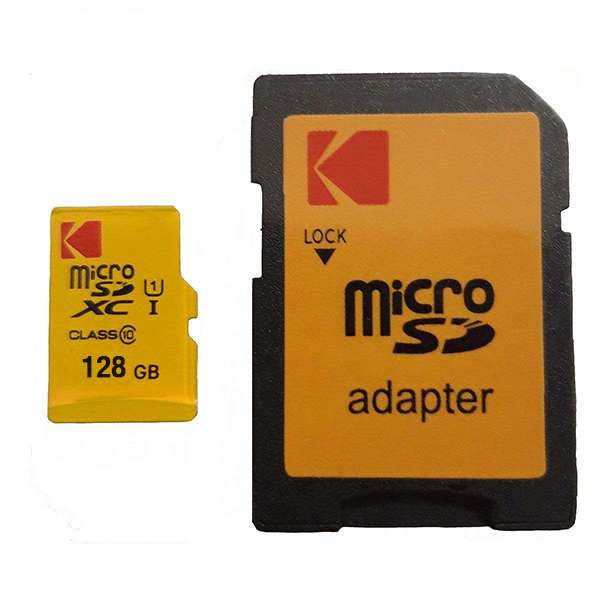کارت حافظهmicroSDXCکداک مدلPermiumPerformanceکلاس10استانداردUHS-IU1سرعت85MBpsظرفیت128گیگابایت به همراه اداپتورSD