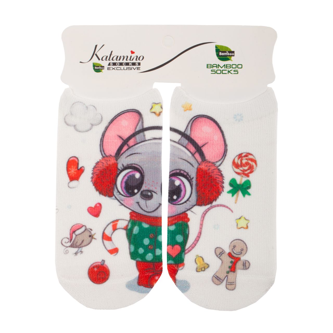 جوراب نوزادی کاتامینو طرح موش سرمایی -  - 1