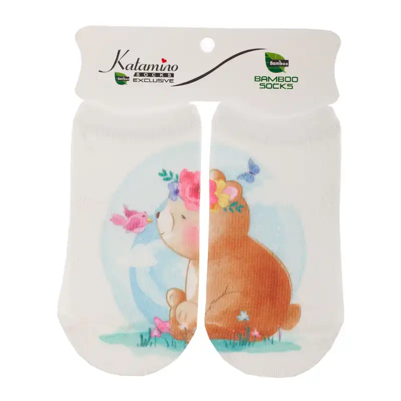 جوراب نوزاد کاتامینو طرح خرس تنبل