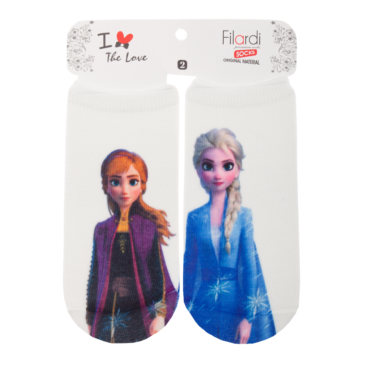 جوراب نوزاد فیلاردی طرح السا و آنا کد 01