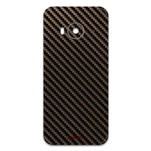 MAHOOT Glossy-Brown-Fiber Cover Sticker for htc One ME