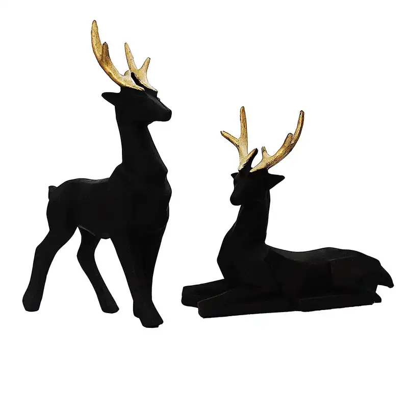 مجسمه طرح گوزن مدل g75 مجموعه 2 عددی