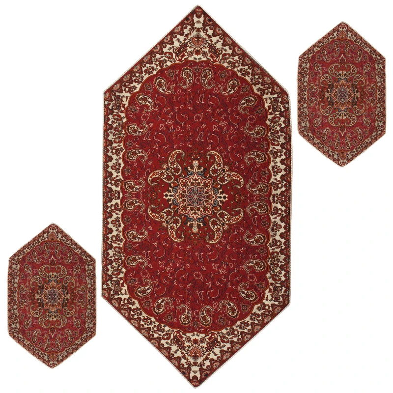 ست 3 تکه رومیزی ترمه مدل نسترن کد GH-0254