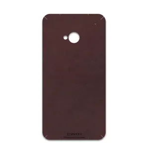 MAHOOT Matte-Dark-Brown-Leather Cover Sticker for htc One M7