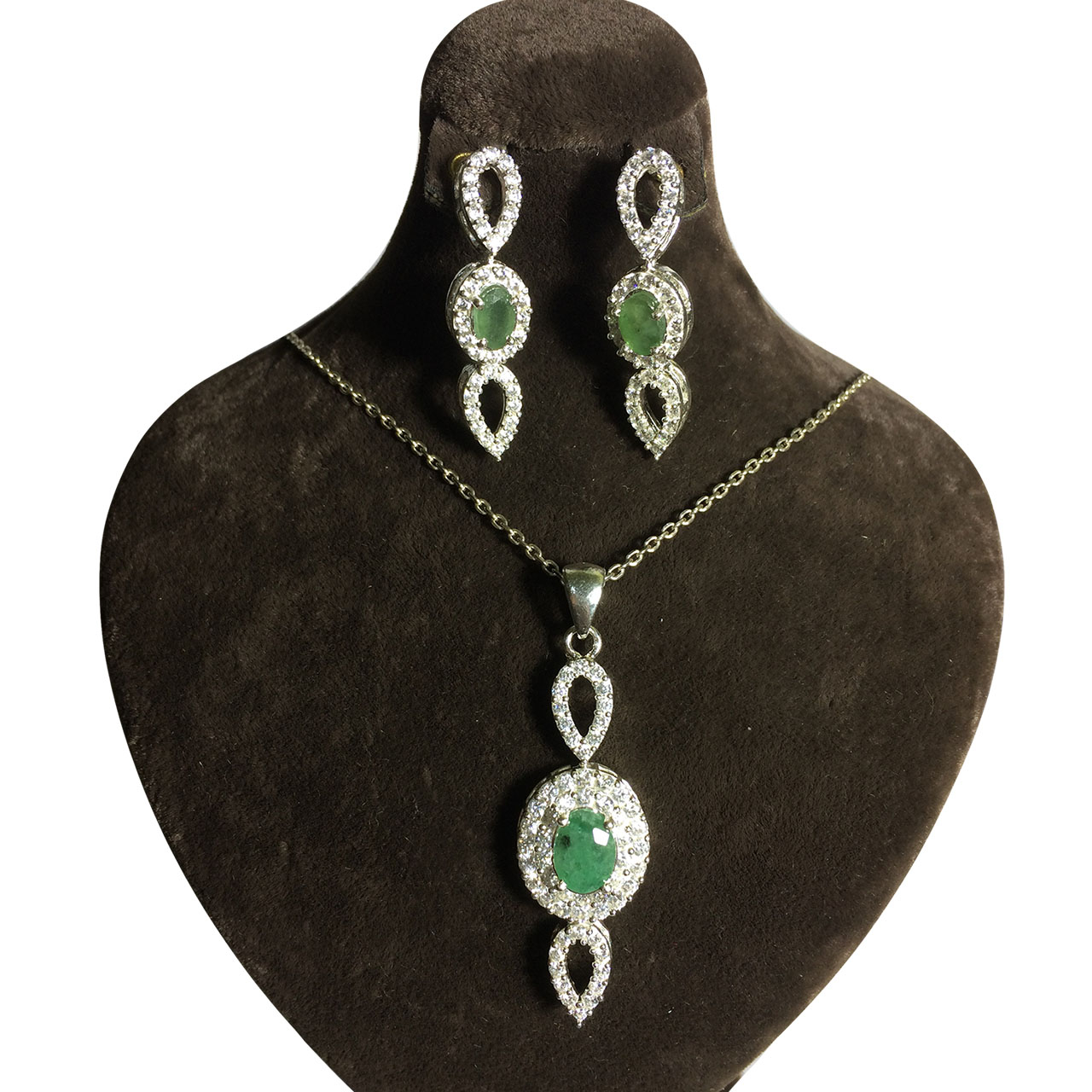 نیم ست نقره زنانه کد 04