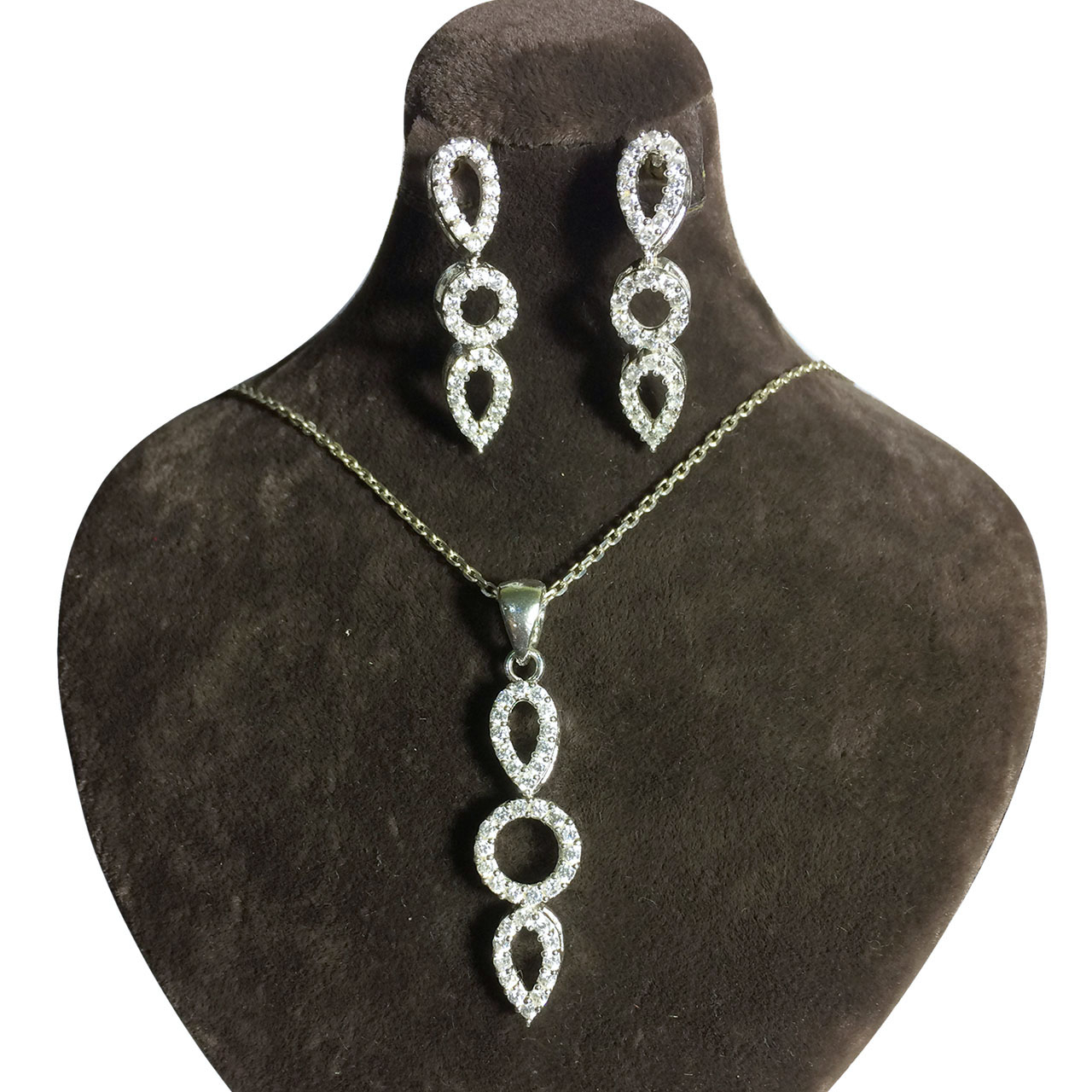 نیم ست نقره زنانه  کد 09