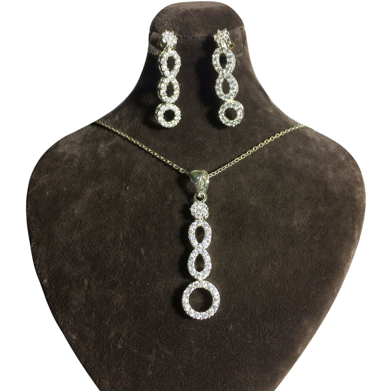 نیم ست نقره زنانه کد 07