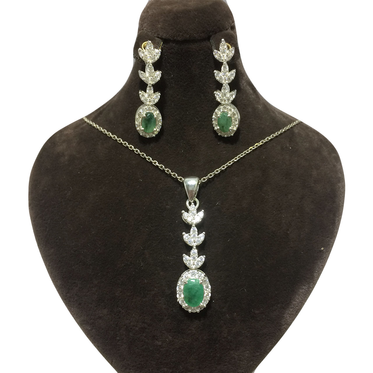 نیم ست نقره  زنانه کد 06