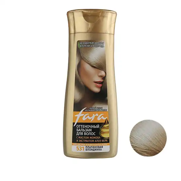 شامپو رنگ مو فارا شماره 531 حجم 135 میلی لیتر رنگ پلاتینیوم بلوند