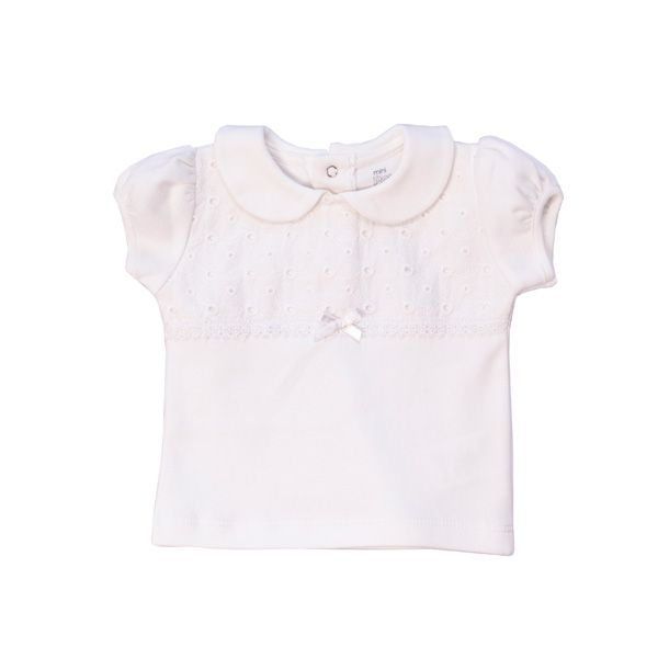 تی شرت نوزادی آستین کوتاه دخترانه پولونیکس طرح رز کد 21801-17 -  - 1