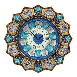 ساعت دیواری خاتم کاری مدل خورشیدی کد 48