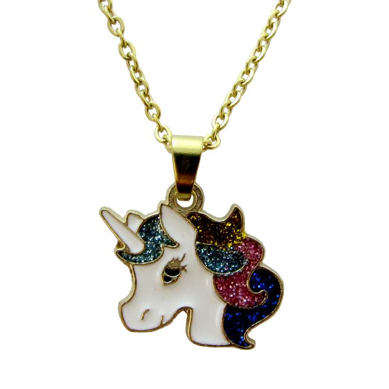 گردنبند دخترانه طرح یونیکورن کد 065 گردنبند دخترانه طرح یونیکورن کد 065
