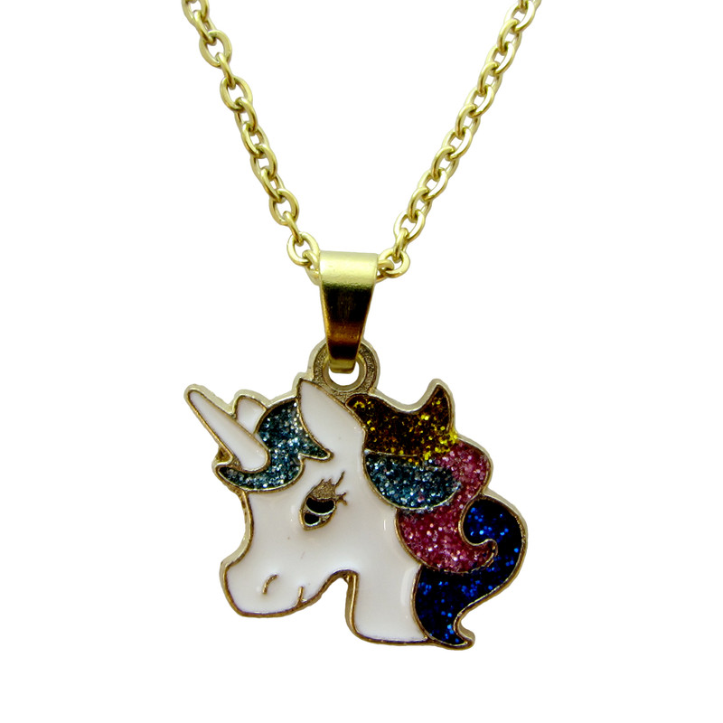 گردنبند دخترانه طرح یونیکورن کد 065 گردنبند دخترانه طرح یونیکورن کد 065