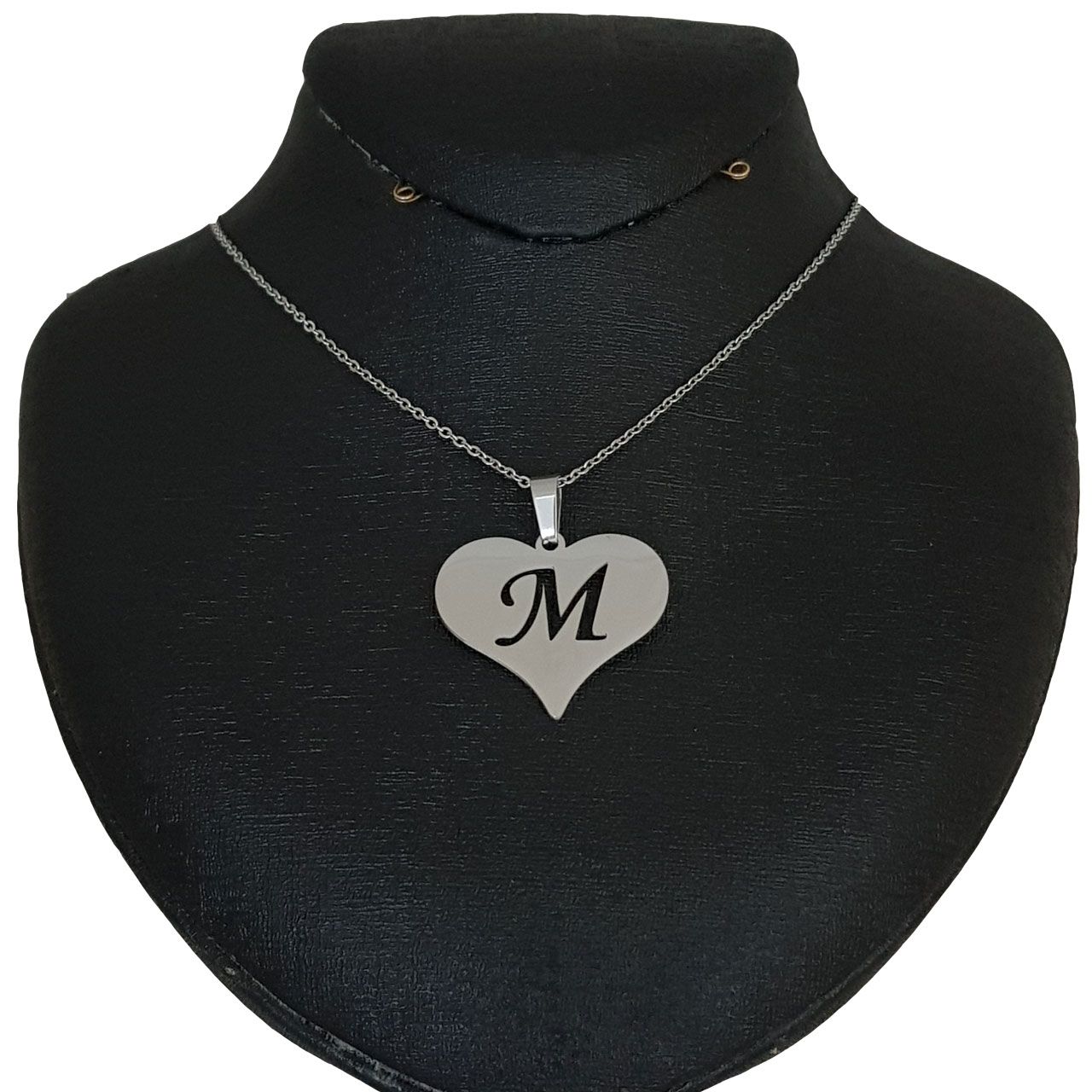 گردنبند زنانه طرح قلب حرف M کد e431 -  - 1