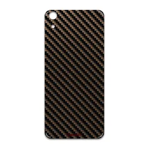 MAHOOT Glossy-Brown-Fiber Cover Sticker for htc Desire 626
