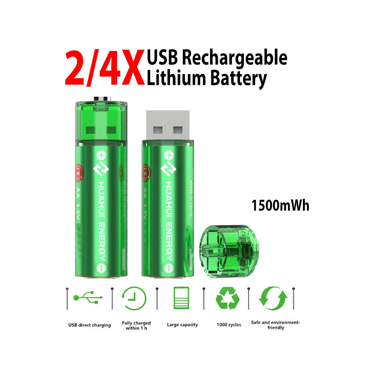 باتری شارژی هواهوی مدل A1 بسته دو عددی