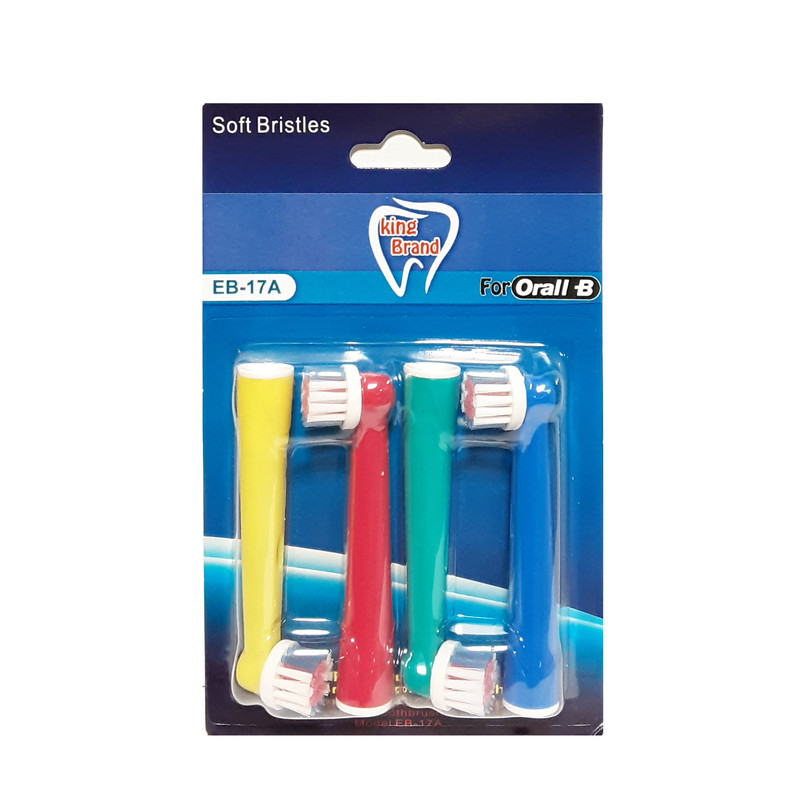 سری یدک مسواک برقی کینگ برند مدل 17A بسته 4 عددی