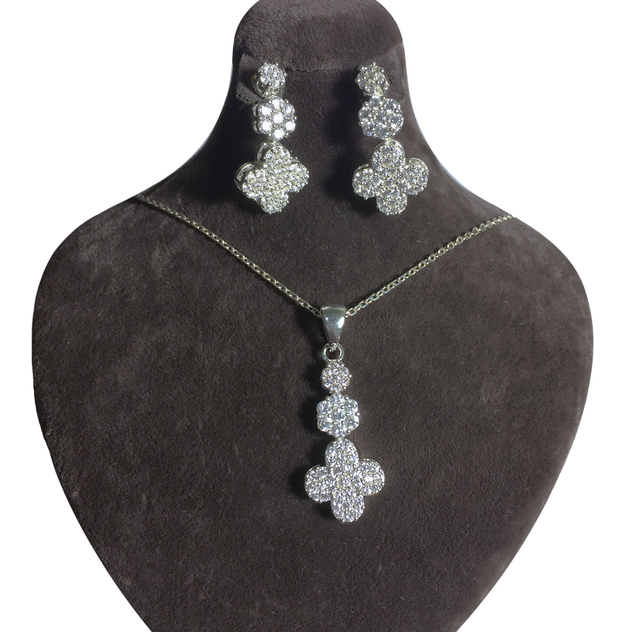 نیم ست  نقره زنانه کد 11