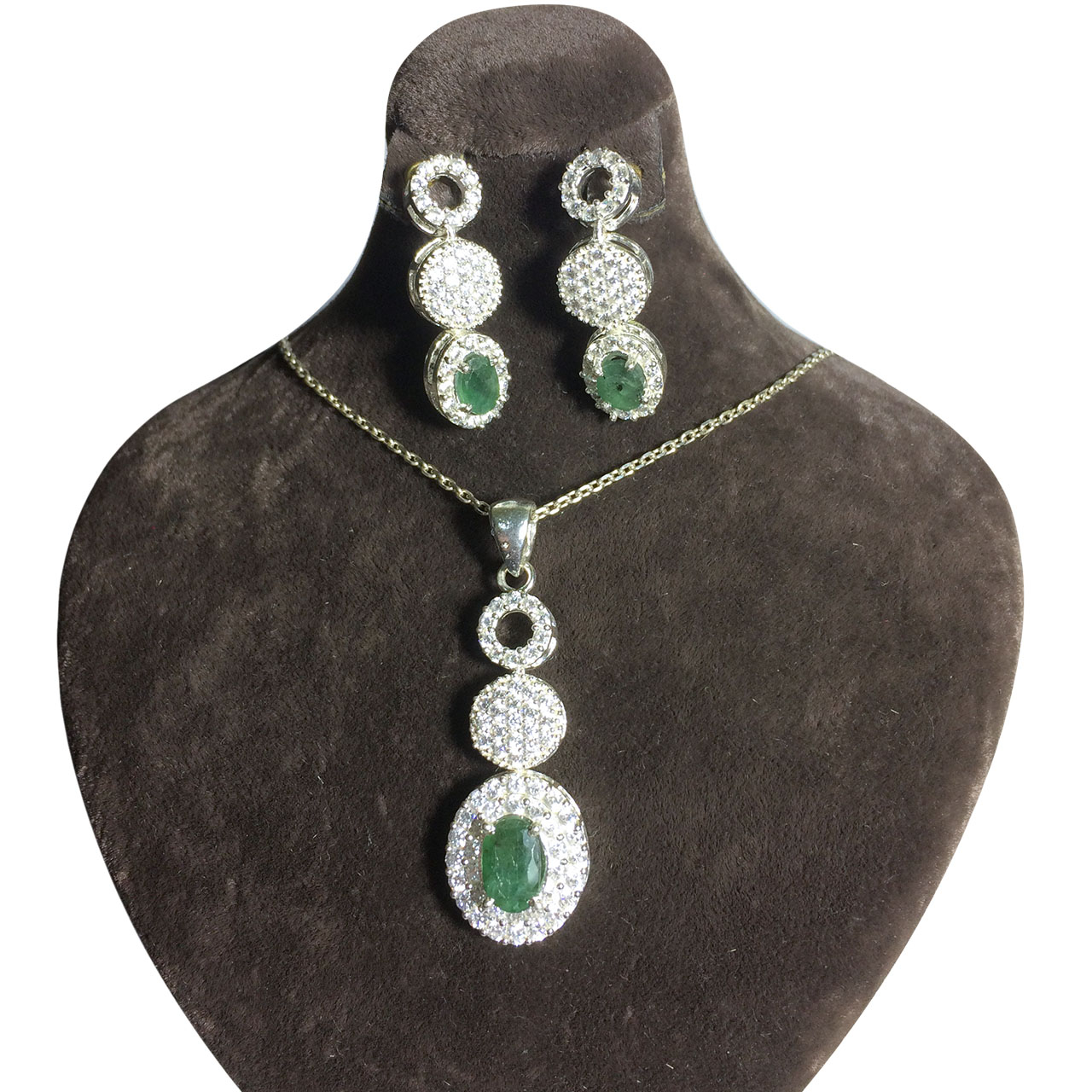 نیم ست نقره زنانه کد 13