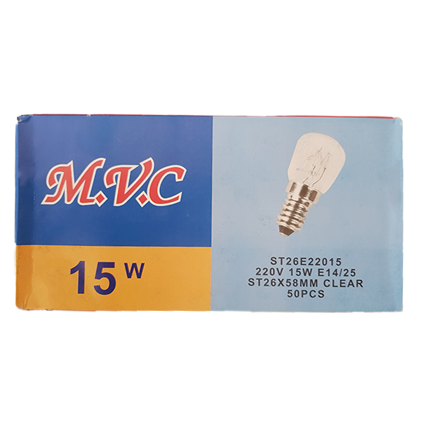 لامپ یخچال 15 وات ام وی سی کد MVC/15W پایه E14  
