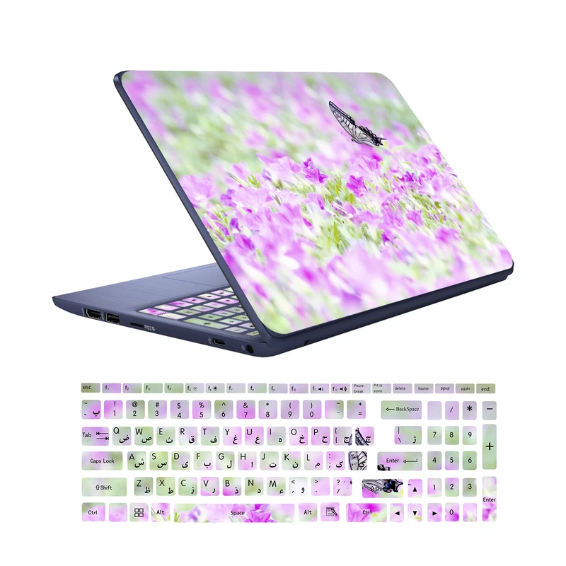  استیکر لپ تاپ کد B-01 به همراه برچسب حروف فارسی کیبورد