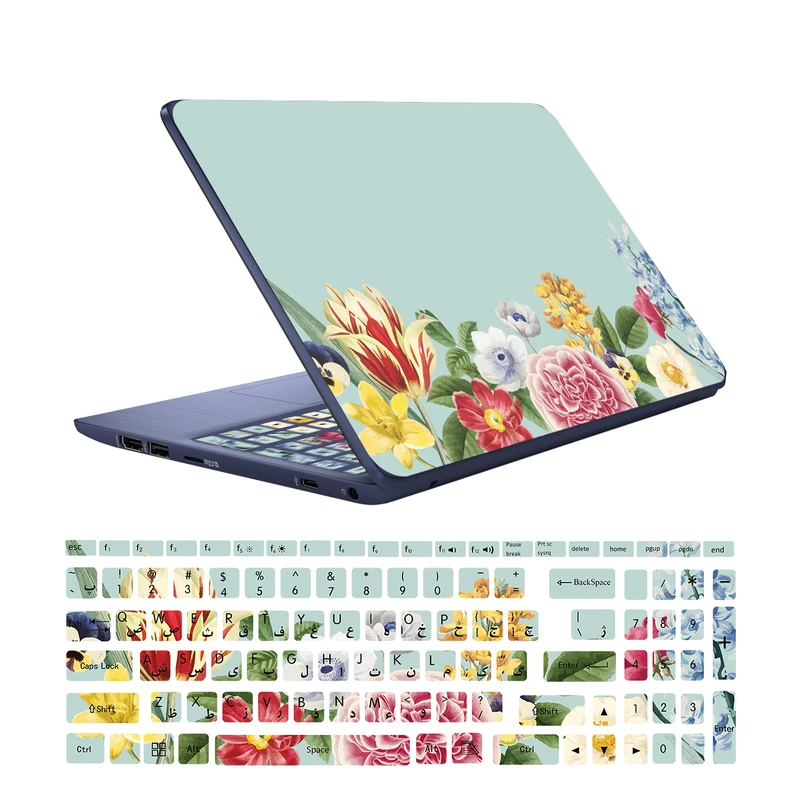  استیکر لپ تاپ کد G-03 به همراه برچسب حروف فارسی کیبورد