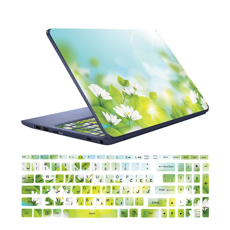  استیکر لپ تاپ کد G-05 به همراه برچسب حروف فارسی کیبورد