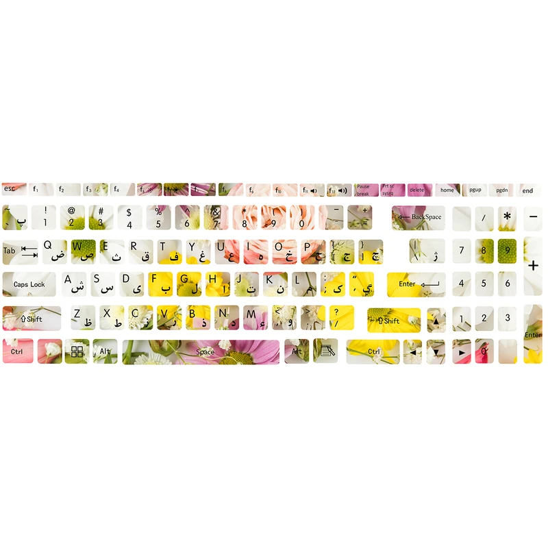  برچسب حروف فارسی کیبورد کد G-01