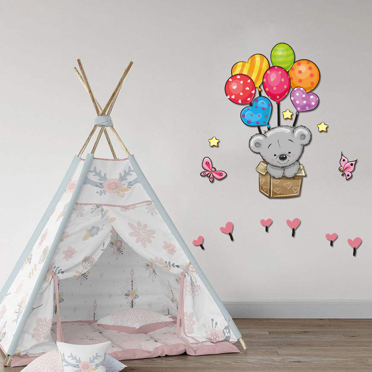 استیکر چوبی باروچین طرح خرس مهربون