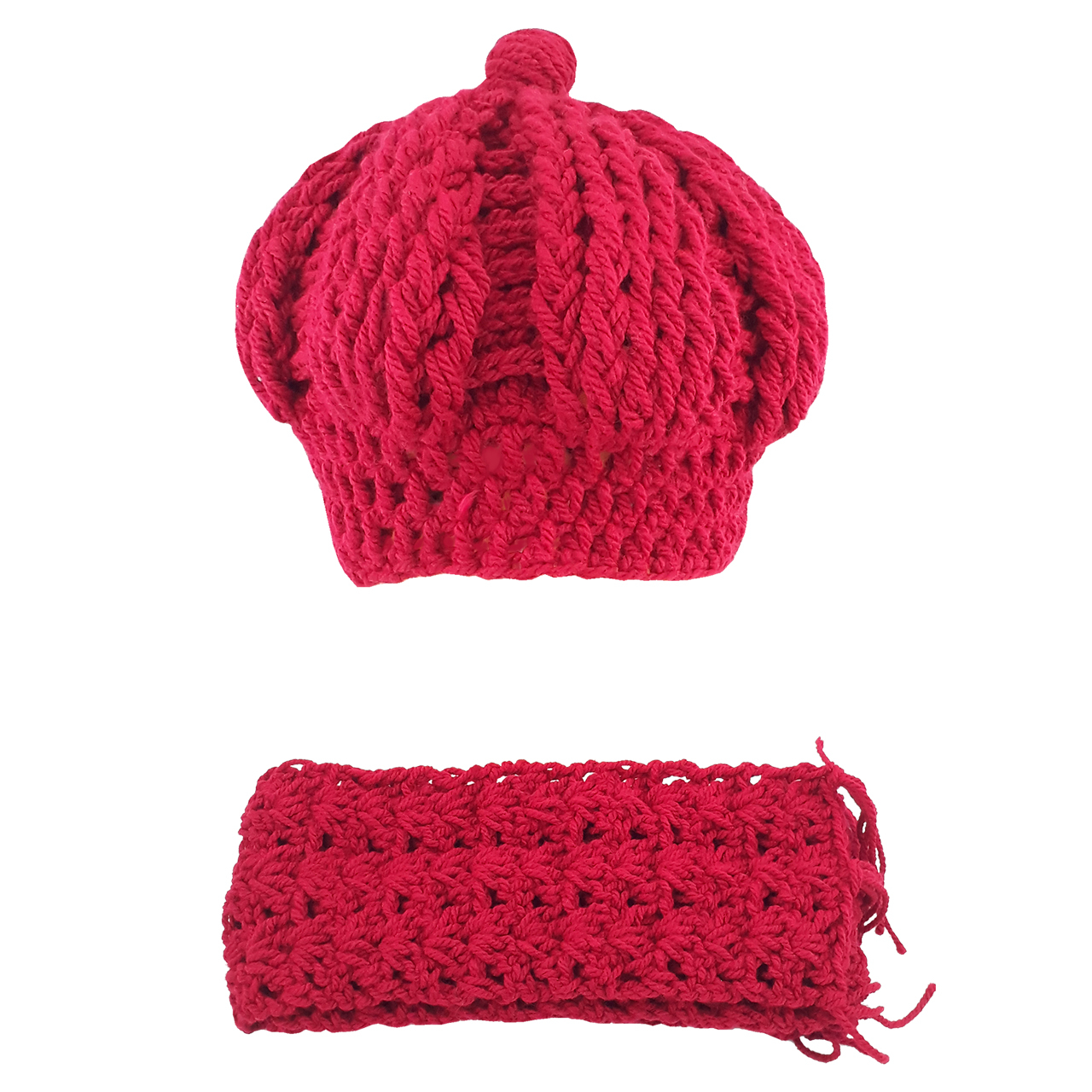 ست کلاه و شال گردن بافتنی زنانه مدل m1212