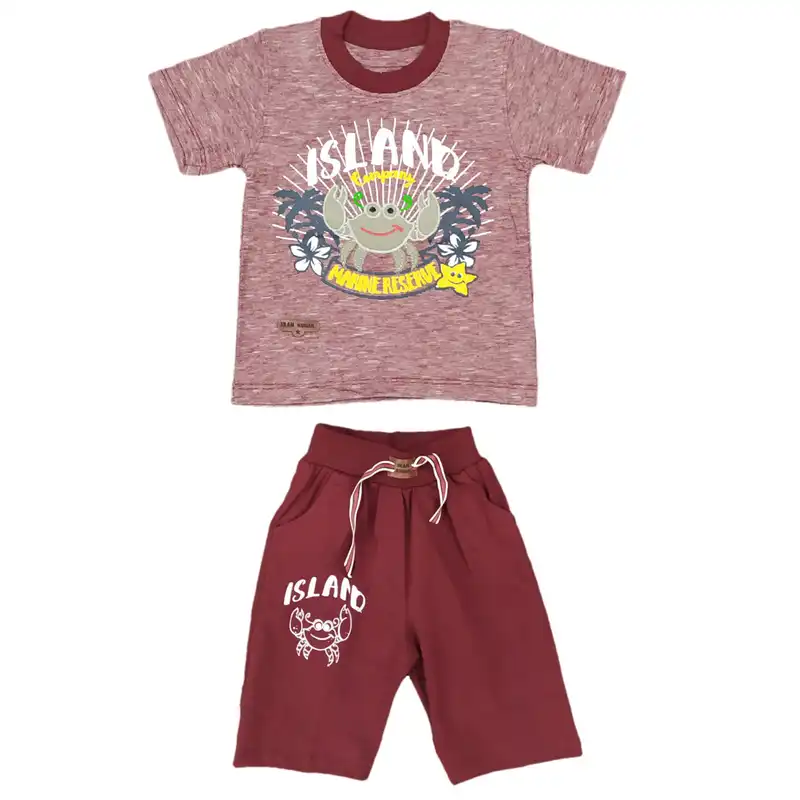 ست تی شرت و شلوارک پسرانه کد B25