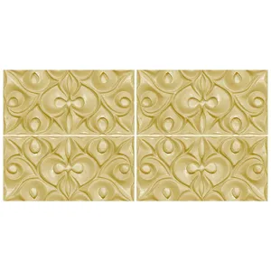 دیوارپوش تندیس و پیکره شهریار مدل آمای کد W1020-07 بسته 4 عددی