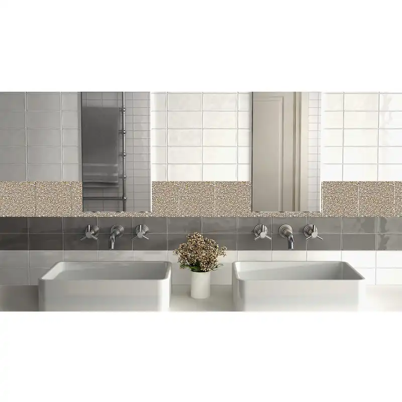 استیکر کاشی طرح سنگ ریزه بسته 10 عددی