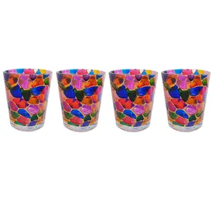 جاشمعی طرح رنگارنگ کد 01 بسته ۴ عددی