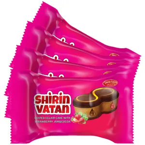  کیک روکش دار با مغزی توت فرنگی شیرین وطن - 40 گرم بسته 4عددی