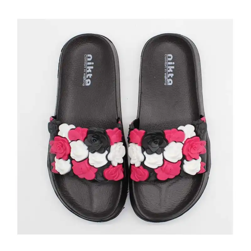 دمپایی زنانه نیکتا مدل L297 کد L1- 03 رنگ مشکی