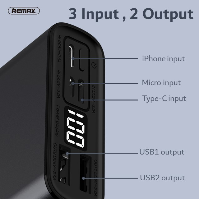 شارژر همراه ریمکس مدل RPP-135 ظرفیت 10000 میلی آمپر ساعت