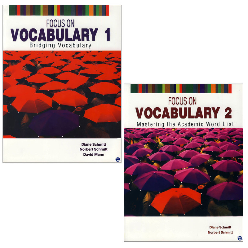 کتاب focus on vocabulary اثر Diane Schmitt and Norbert Schmitt انتشارات زبان مهر 2 جلدی