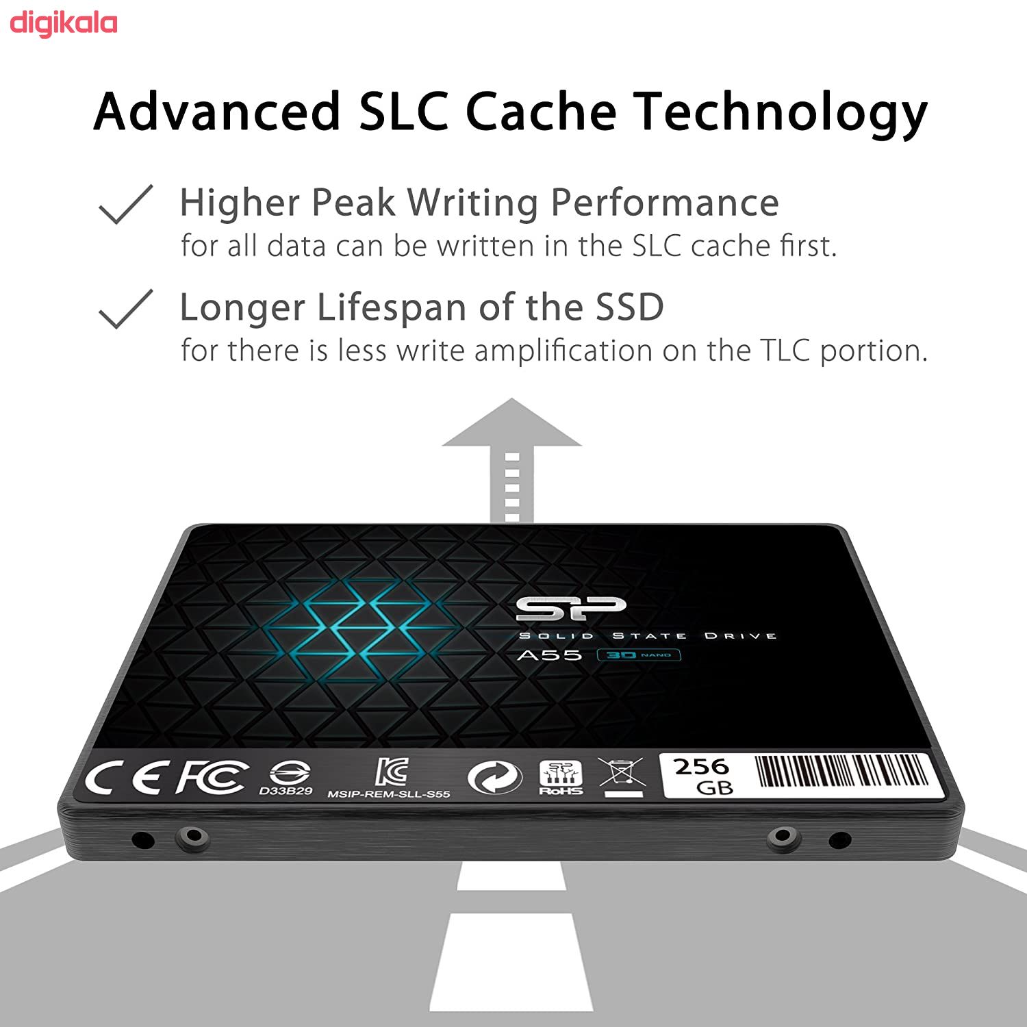 اس اس دی اینترنال SATA3.0 سیلیکون پاور مدل Ace A55 ظرفیت 256 گیگابایت main 1 7