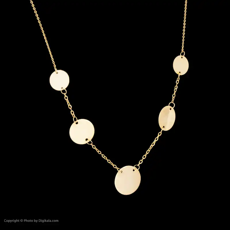 گردنبند طلا 18 عیار زنانه زرمان مدل ZMM0996 طرح پولکی