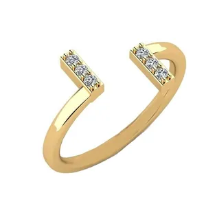  انگشتر طلا 18 عیار زنانه آراقیراتیس طرح مسطتیل کد Ara073
